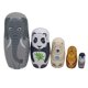 thumbnail image 1 of 5 Unids/set Lindo Elefante Panda Animal Madera Rusa Matryoshka Mu?ecas Anidadas, 1 of 5