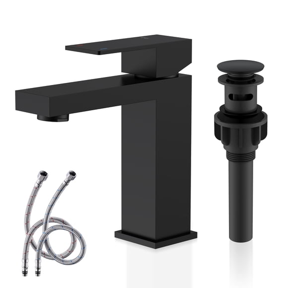 Grifo para lavabo de baño KENES negro mate monomando LJ-9031-2
