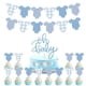 thumbnail image 1 of Kit de decoración para fiestas con diseño de body azul para baby shower para niño, 1 of 7