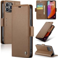Caseme Tipo Cartera Iphone 15 Pro Max Con Cierre Magnético, Rfid, Tarjetero, Soporte, Carga Inalámbrica
