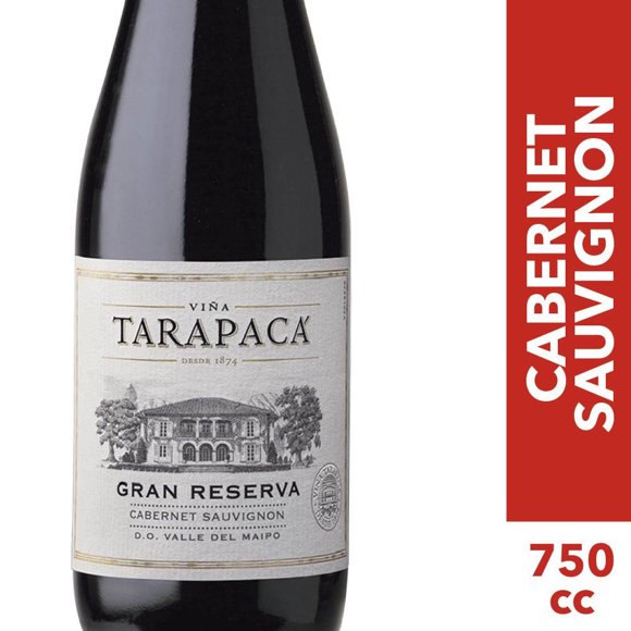 Vino Tinto Tarapacá Gran Reserva Cabernet Sauvignon Botella, 750 ml