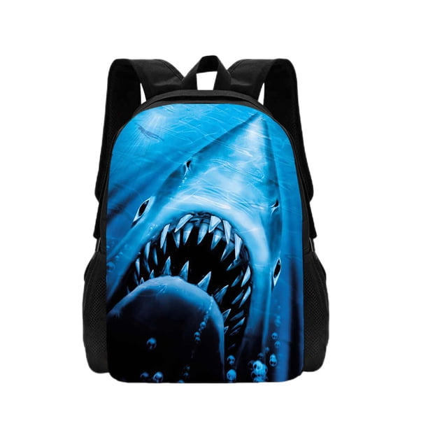 Mochila 3D Shark Print Children's School Bag Cartoon Animal Print Boys and Girls School Bag Lightweight Children's Backpack