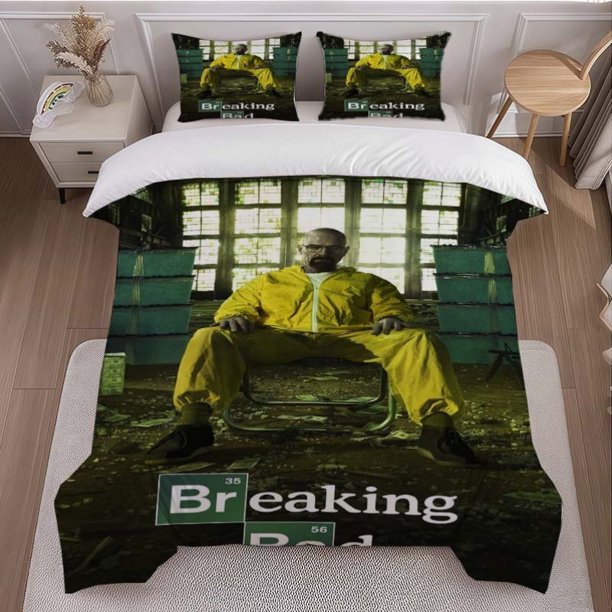 Breaking Bad Themed Bedding Set Including a Duvet Cover And Two Pillowcases
