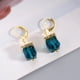thumbnail image 1 of Shiny Zircon Stone Hoop Drop Earrings 925 Silver Plated Party Holiday Decor For Women Girls Gift 1Pair, 1 of 5