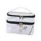 thumbnail image 3 of Bolsa De Cosméticos De Doble Capa, Bolsa De Cosméticos De Viaje Para Vacaciones Al Aire Libre, Color Blanco, 3 of 5