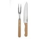 thumbnail image 1 of Set parrillero cuchillo tenazas fontina acero mango madera, 1 of 3