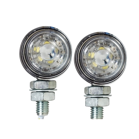 (W) Cromo Blanco Ámbar LED Dual de Alta Potencia Luz de Marcha, Intermitente y Luz Antiniebla Off‑ro