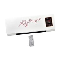 Magideal - Calentador De Pared Pequeño, Calentador Eléctrico Para Espacios, Calefacción Y Refrigeración Portátil De Bajo Ruido Montado En El Suelo O En La Pared, Estampado De Flor De Ciruelo
