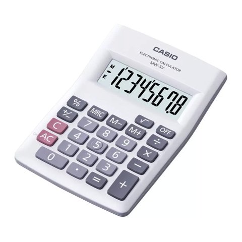 Casio - Calculadora Sobremesa Mw5V Color Blanco