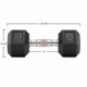 thumbnail image 3 of Mancuerna hexagonal con revestimiento de goma Philosophy Gym, pesa de mano, 25 libras, 3 of 5