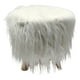 thumbnail image 1 of Puff Redondo Con Pelo Sintetico Para Niños Colores blanco, 1 of 3