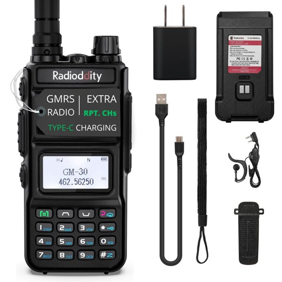Radio GMRS Radioddity GM-30 portátil de 5 W de largo alcance, paquete de 1 unidad