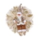 thumbnail image 1 of Adorno De Corona Navideña De Papá Noel De 20 Pulgadas Para Fondo Festivo, Estilo Granja Dorado, 1 of 3