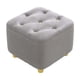 thumbnail image 2 of Reposapiés pequeño, asiento acolchado resistente, almohadillas silenciosas para el suelo, taburete otomano, reposapiés para apartamento, hogar, sofá, gris, 2 of 5