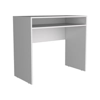 Fmfurniture - Escritorio 1 Repisa 89,2X77X42,3 Cm Fm-053B Blanco