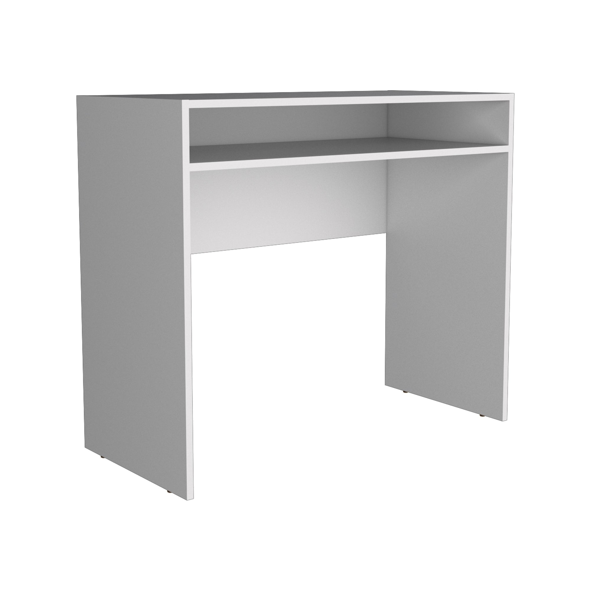 Fmfurniture - Escritorio 1 Repisa 89,2x77x42,3 Cm Fm-053b Blanco