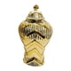 thumbnail image 4 of Tarro De Almacenamiento De Florero De Cerámica De 11,8 Pulgadas De Alto Con Tapa Para Pieza Decorativa Del Hogar Dorado, 4 of 4