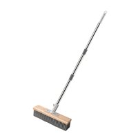 Ioensy - Cepillo De Alambre De Acero Inoxidable Con Mango Largo Para Jardín, Garaje Y Baño, 20 Cm