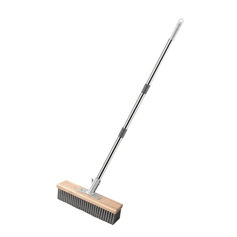 Ioensy - Cepillo De Alambre De Acero Inoxidable Con Mango Largo Para Jardín, Garaje Y Baño, 20 Cm