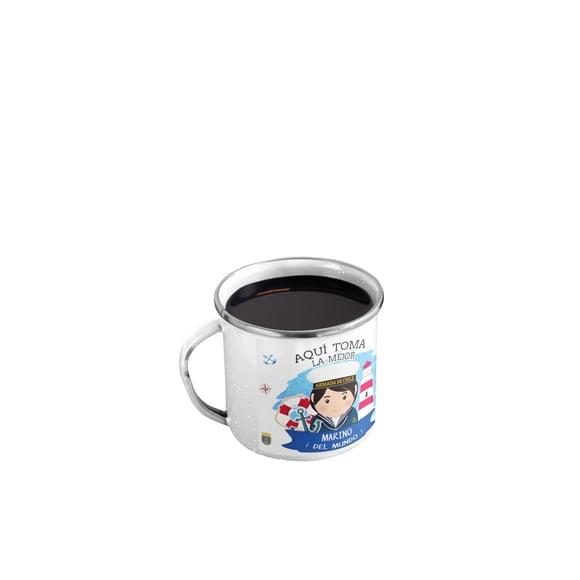 Taza Enlozada Orgullo Marino - Valor y Vigor en Alta Mar M