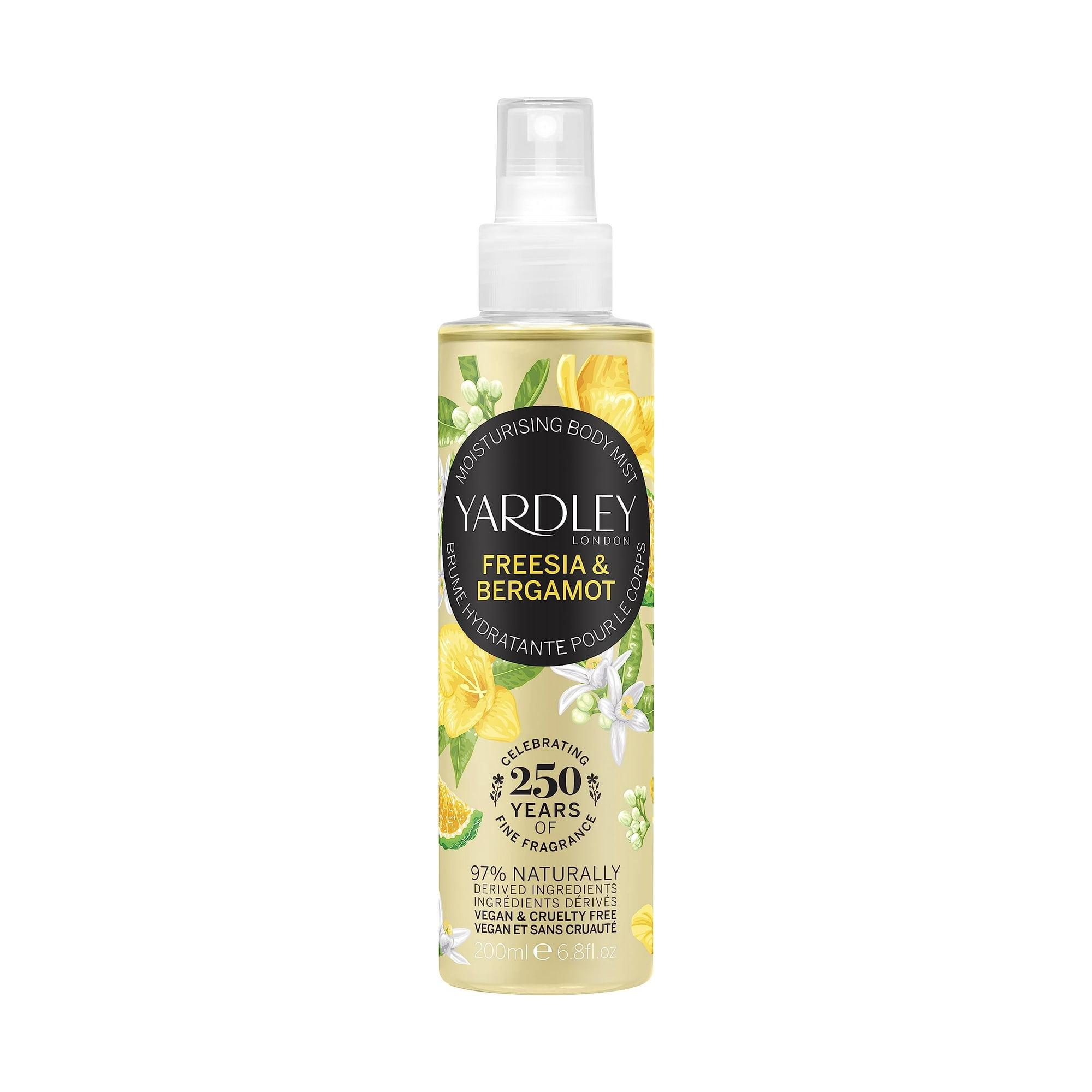 Bruma Perfume Yardley Con Fragancia De Fresia Y Bergamota, 200 Ml