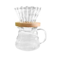 Ioensy - Gotero De Café Reutilizable De Vidrio Resistente Al Calor, Gotero De Embudo Cónico Para Cafetera De 600Ml