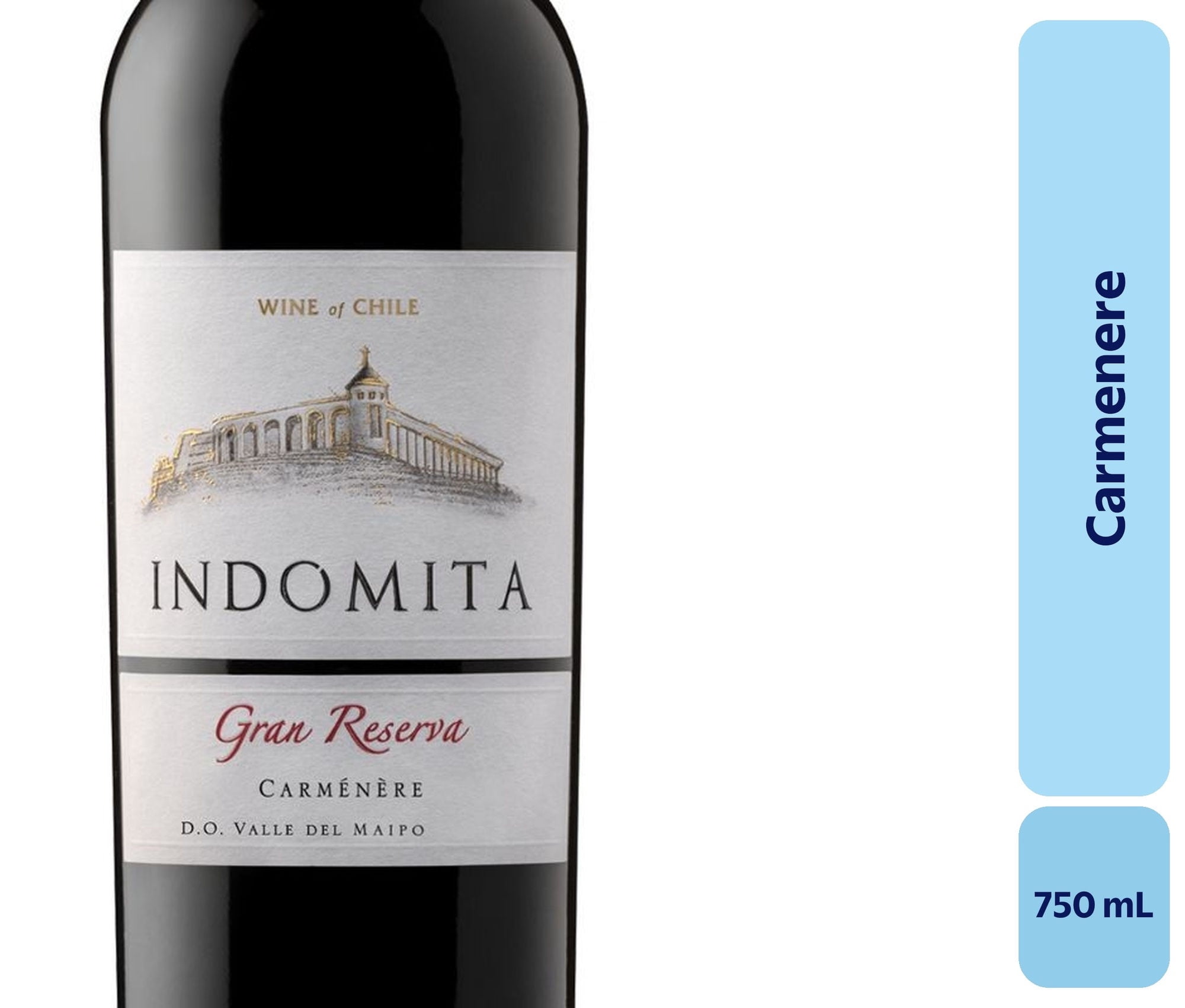 Vino Carménère Botella 750 mL Indomita