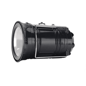 Genérico - Linterna Led Foco Solar Recargable Plegable Camping Outdoor Negro Blanco