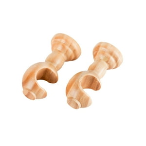 Metalhsa - Pack 2 Unidades Soporte Simple De Madera Natural 28 Mm