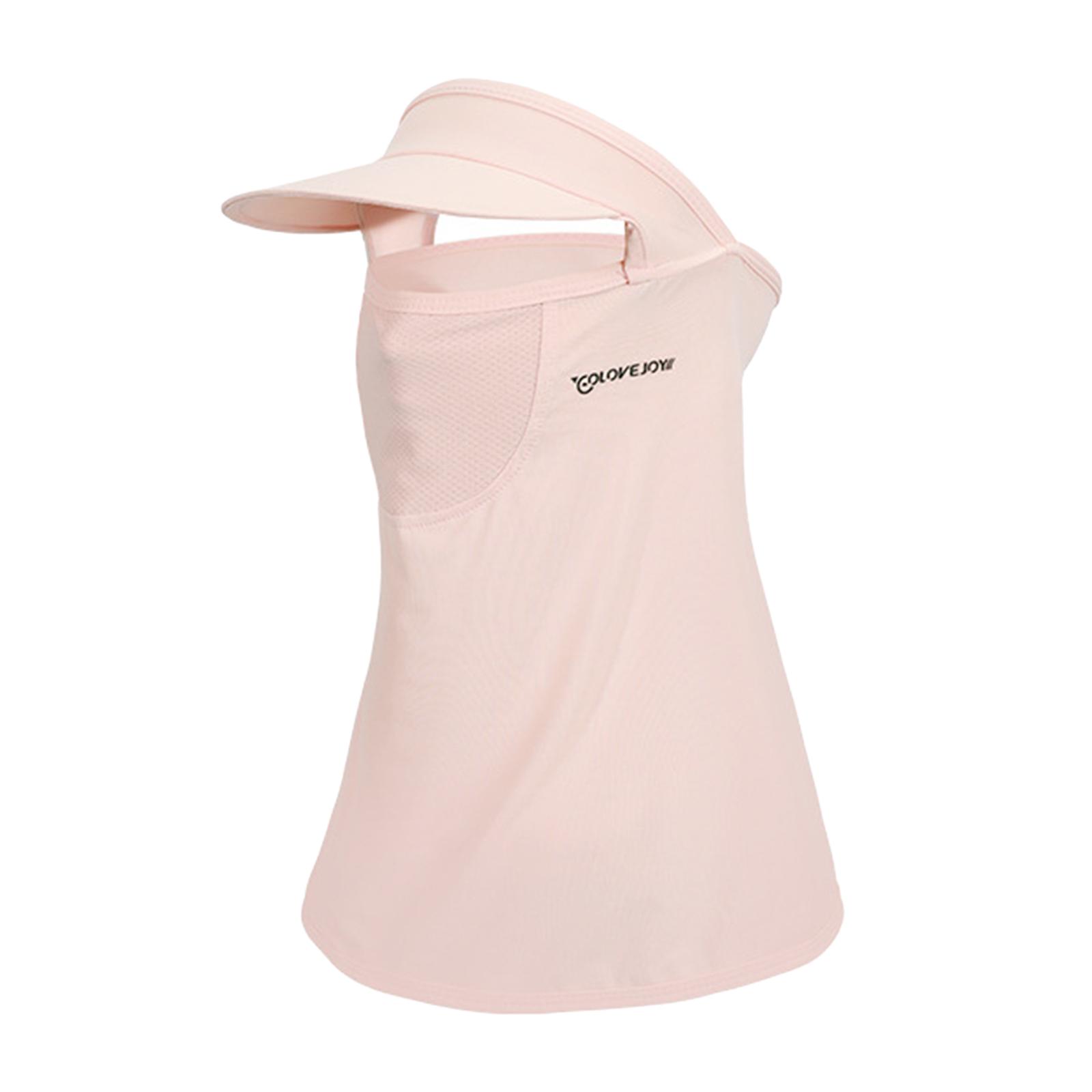 Ioensy - Mascarilla Ligera Protección Uv Bufanda A Prueba De Sol Mujeres Al Aire Libre Verano Rosa