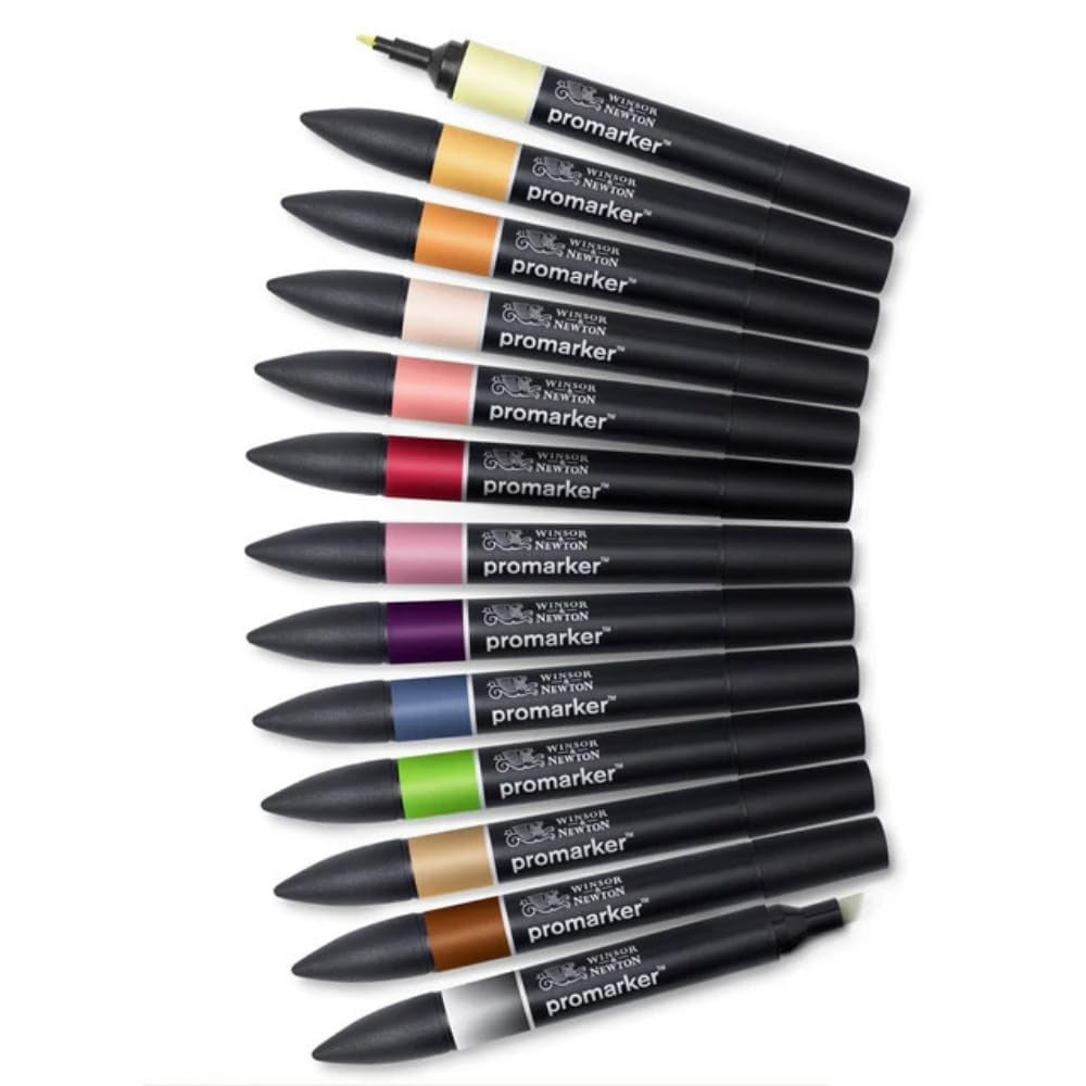 Set De Rotuladores Winsor & Newton Promarker Manga Steampunk 12 Colores