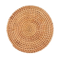 Magideal - Manteles Individuales De Ratán, Manteles Individuales De Cocina Tejidos A Mano, Posavasos Elegantes, Almohadillas De Aislamiento Térmico Para Cafeterí 18 Cm