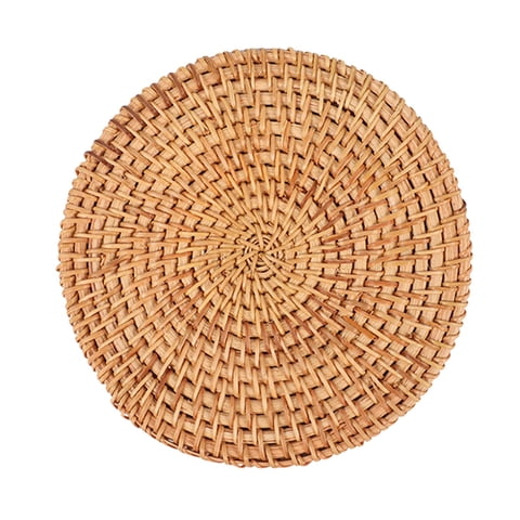 Magideal - Manteles Individuales De Ratán, Manteles Individuales De Cocina Tejidos A Mano, Posavasos Elegantes, Almohadillas De Aislamiento Térmico Para Cafeterí 18 Cm