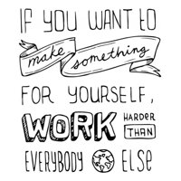 Rienda Libre Graphics - Decomural Work Harder Inspirational Ws-34280