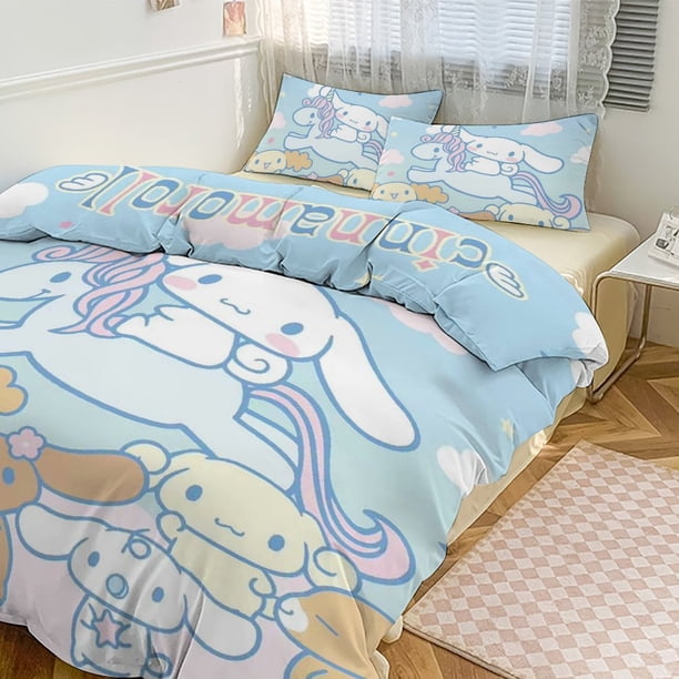 Cinnamoroll Bedding Sets for Kids Men Women Twin Size Comforter Set