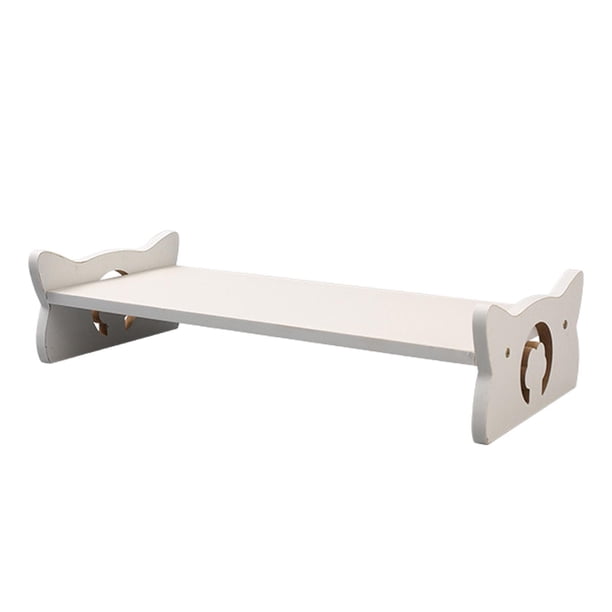 Soporte elevado para comedero de perros, estación de alimentación, suministros para mascotas, soporte de madera resistente para comedero de mascotas, blanco