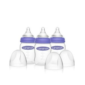 Lansinoh - Pack 3 Mamaderas Natural Wave, 160 Ml