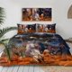 thumbnail image 1 of Wolf Printed Horses Quilt Duvet Cover Set Bedding Home Textiles Bedclothes3-Piece Bedding Set, 1 of 5
