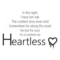 Rienda Libre Graphics - Decomural Kanye West Heartless Song Lyrics Ws-40961