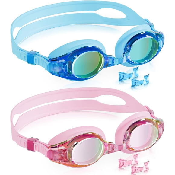 Aegend 2 pares de gafas de natación para niños desde 4 años