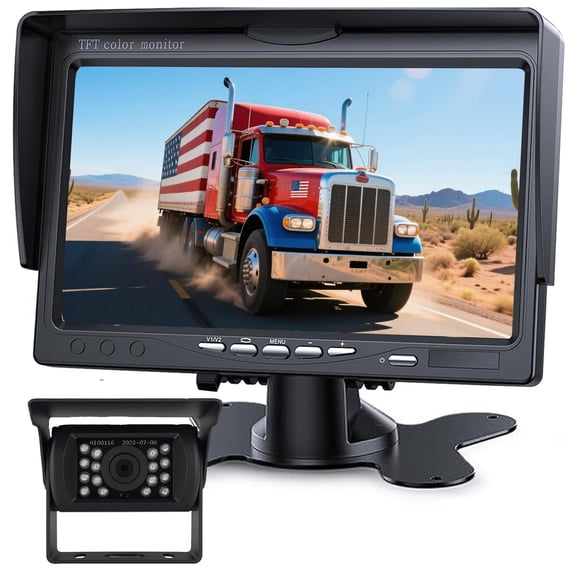 Kit de cámara de reversa ALLRUBY 7" HD IP69 resistente al agua