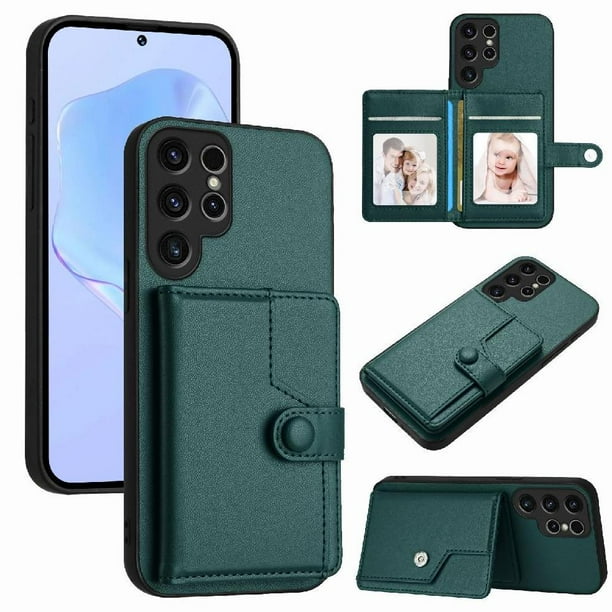 FOXDOCK Funda para SAMSUNG Galaxy S23 ultra con Bloqueo RFID - Diseño Elegante con Cierre de Botón