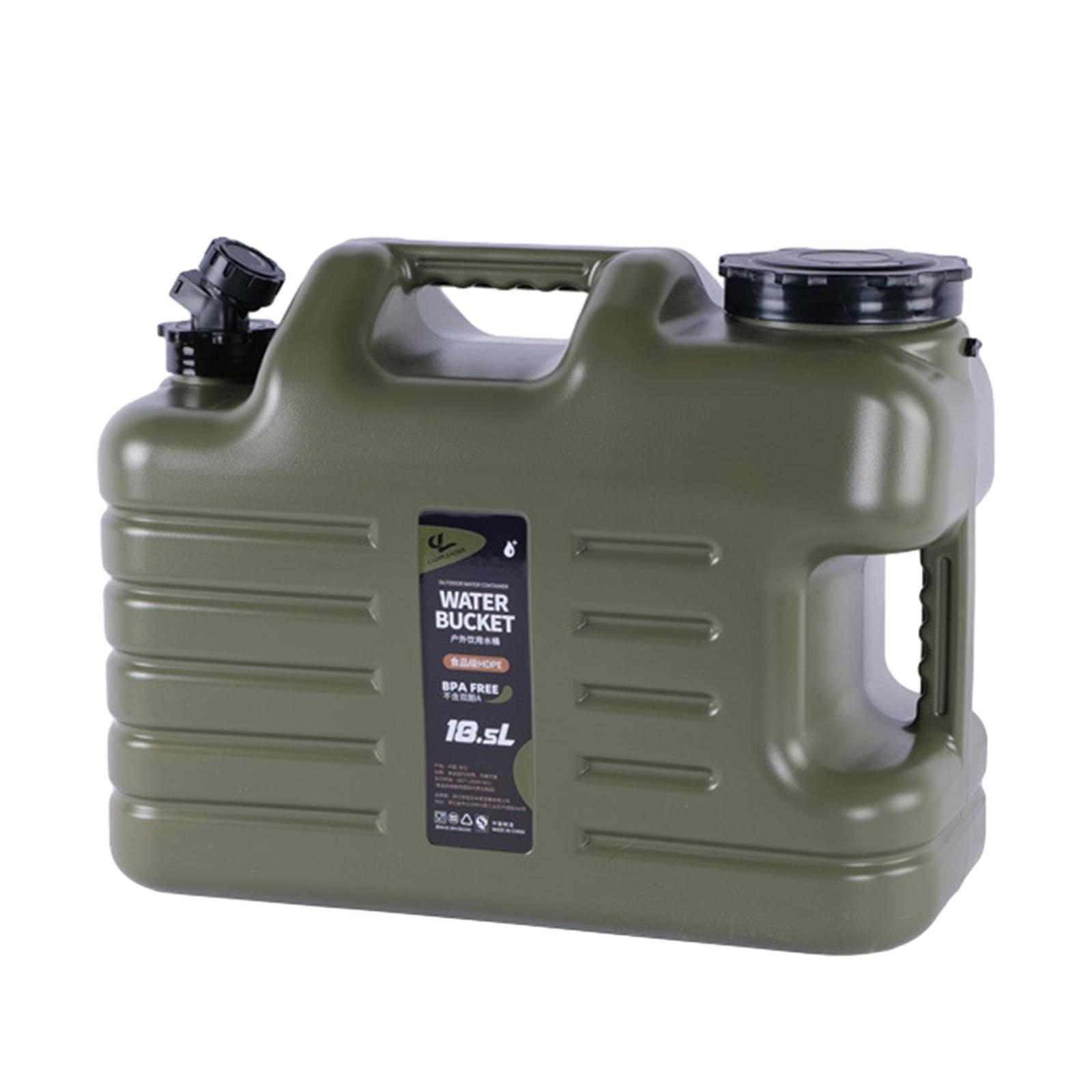 Magideal - Contenedor De Agua Cubo De Agua Con Grifo Tanque De Agua Portador De Agua Portátil De Gran Capacidad Jarra De Agua Para Acampar Gimnasio Montar Barbac 18.5L