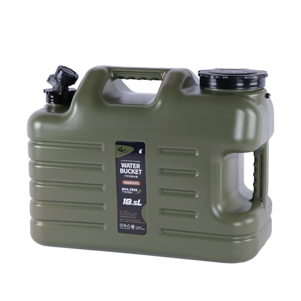 Contenedor de agua Cubo de agua con grifo Tanque de agua Portador de agua portátil de gran capacidad Jarra de agua para acampar Gimnasio Montar Barbac 18.5L