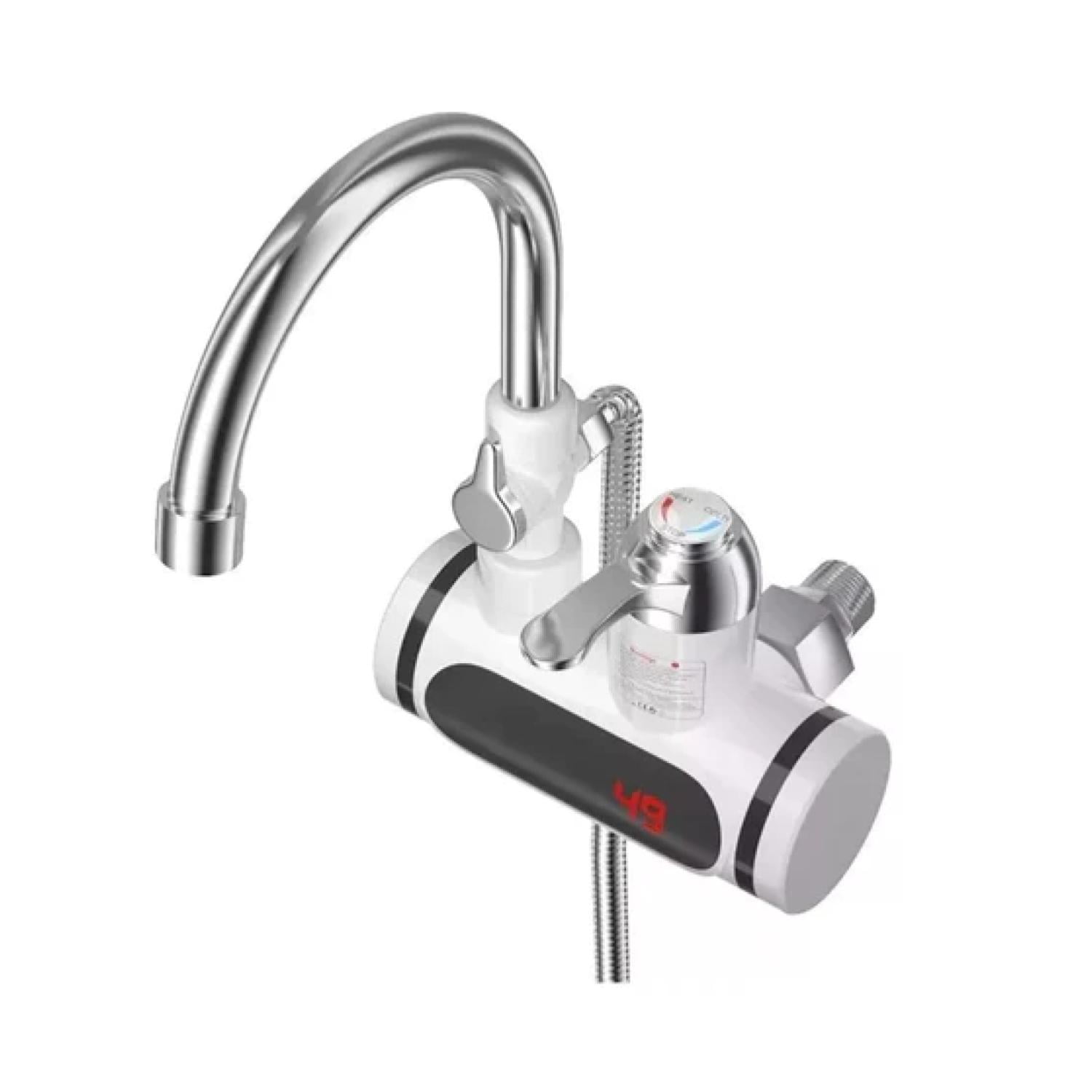 Total Click - Grifo Llave Calentador De Agua Para Cocina Gira 360° Led