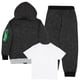 thumbnail image 5 of Conjunto de 3 Piezas para Niños Minecraft: Sudadera con Capucha, Camiseta y Pantalones Jogger Gris Talla 10/12, 5 of 6