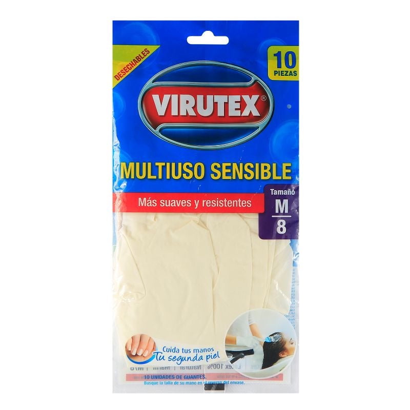 Virutex - Guante Desechables Talla M 10 Un