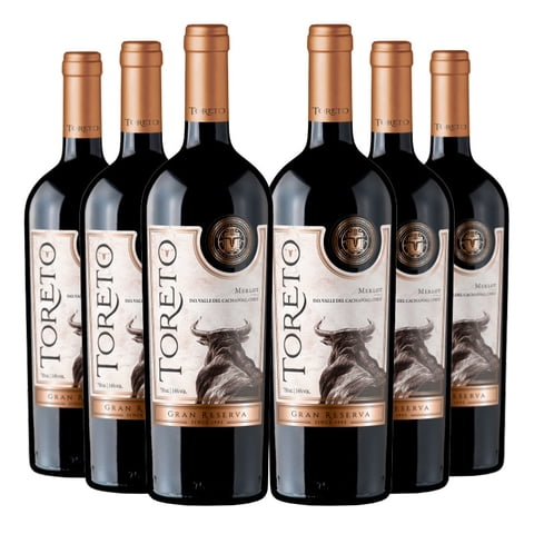 Toreto - 6 Vinos Gran Rva Merlot, 750 Ml, 14%