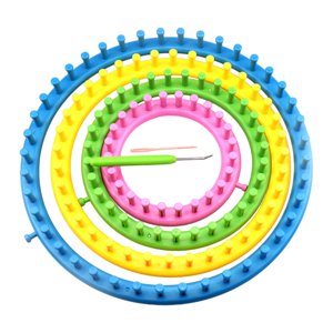 Magideal - 4 Telares Para Sombreros, Telares Circulares, Kit De Tejer Con De Tejer Y Gancho De , Suéter, Calcetín, Tejedor, Fácil De Utilizar, Cordón