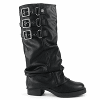Bota Chalada Mujer Biker-7 Negro Casual